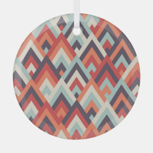 Ornement En Verre Rhombus géométrique : Motif coloré Vintage.