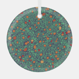 Ornement En Verre Rich Orchard : Vintage Tree Motif.
