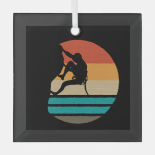 Ornement En Verre Rock Escalade Climber Retro
