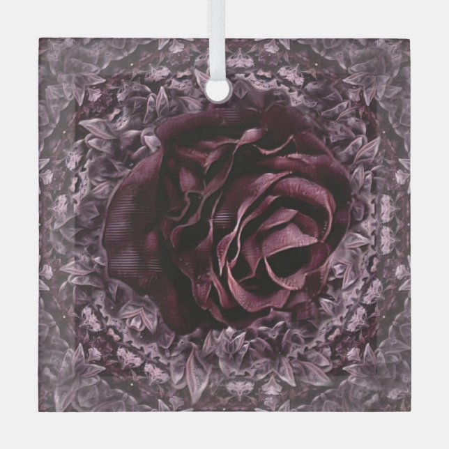 Ornement En Verre Rosace Mandala  (Recto)