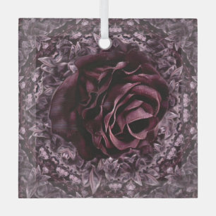 Ornement En Verre Rose Mandala