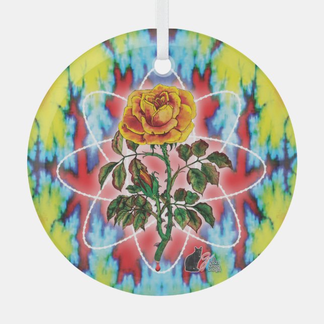 Ornement En Verre Rose Rad Rad (Recto)