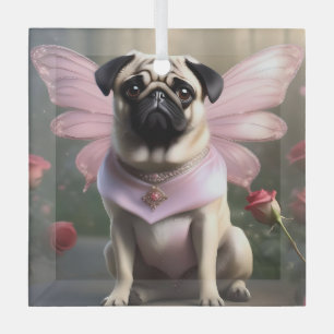 Ornement En Verre Royal Pug : La Princesse Fée des Royaumes Enchanté