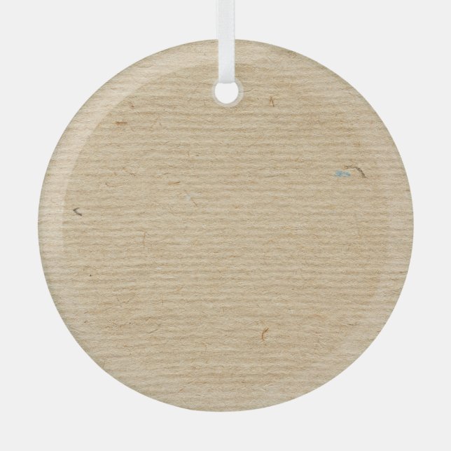 Ornement En Verre Rustic Kraft Papier : Arrière - plan texturé. (Recto)