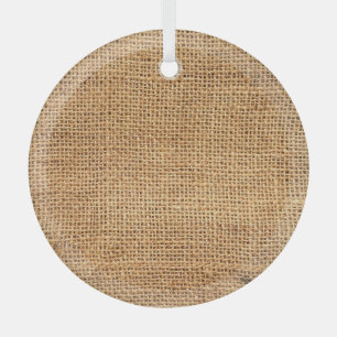 Ornement En Verre Sacoche Burlap Brown : Arrière - plan de tissu tex