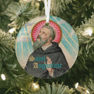 Ornement En Verre Saint Augustin d'Hippo (SAU 047 ; détail)