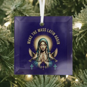 Ornement En Verre Sainte Vierge Marie Messe latine