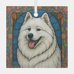 Ornement En Verre Samoyed "Verre Tiré"
