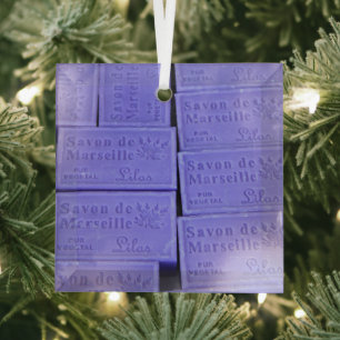Ornement En Verre Savon de Marseille Lavender
