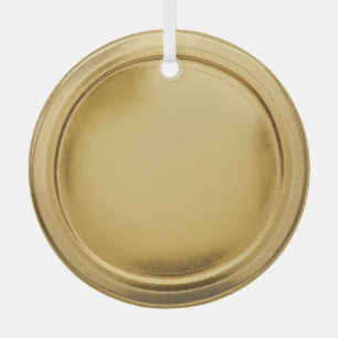 Ornement En Verre Sceau de feuille d'or 3D Médaille d'excellence élé