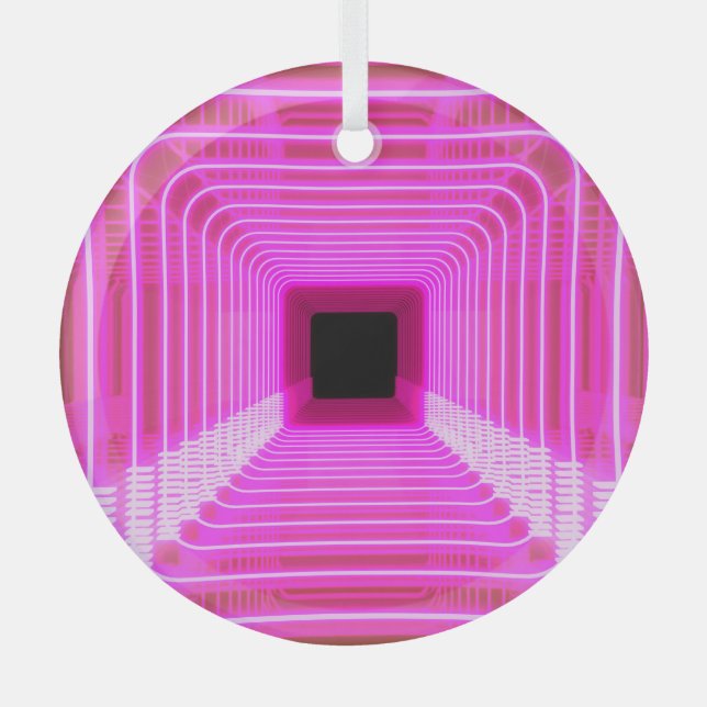 Ornement En Verre Sci-Fi Retro 3D : Illustration d'art pop (Recto)