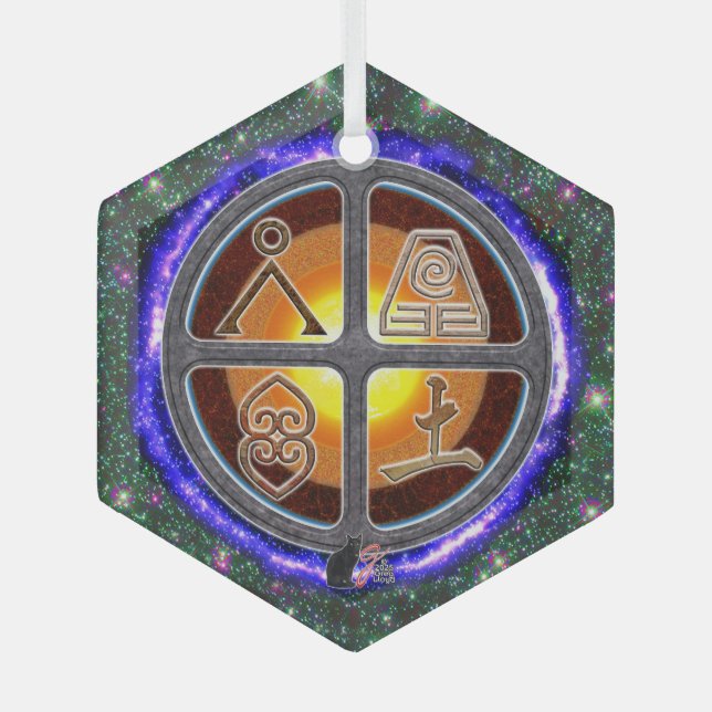 Ornement En Verre Signes terrestres (Recto)