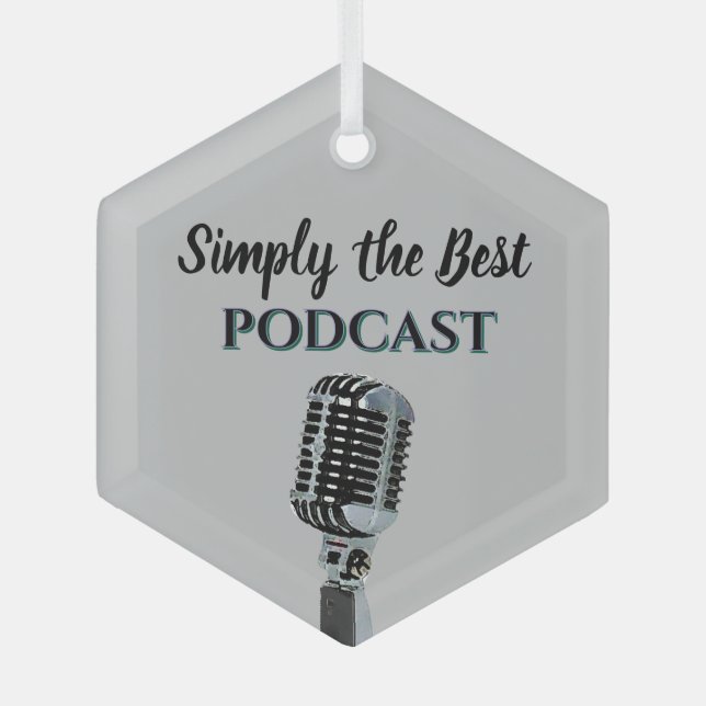 Ornement En Verre Simplement le meilleur podcast (Recto)