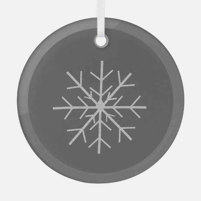Ornement En Verre Snowflake (Recto)