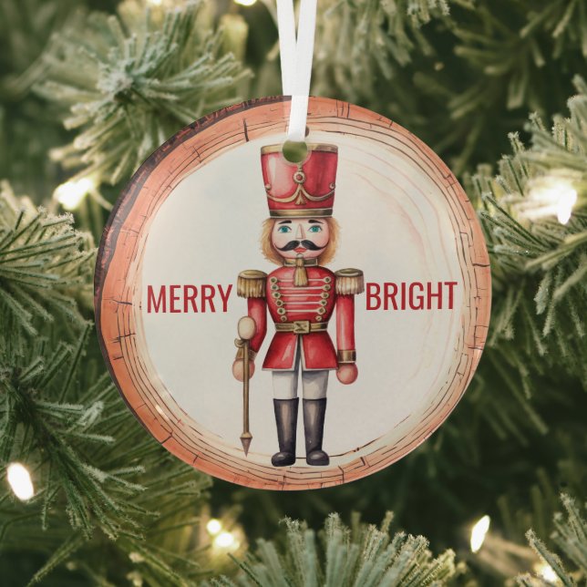 Ornement En Verre Soldat Joyeux Bright Nutcracker Jouet (Insitu)