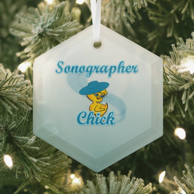 Ornement En Verre Sonographe Chick #3 (Insitu)