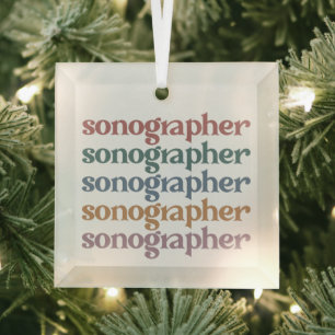 Ornement En Verre Sonographer Ultrasound Tech Retro Sonographer Gift