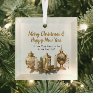Ornement En Verre Souhaite de Noël personnalisable
