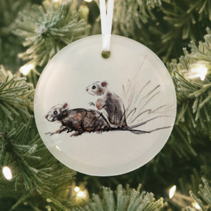 Ornement En Verre Souris par Hevener