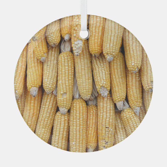 Ornement En Verre Stack de maïs séché : texturé (Recto)