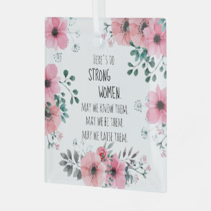 Ornement En Verre Strong Women International Women's Day Cadeau