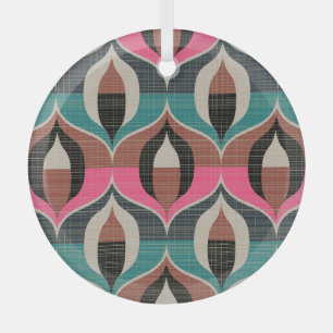 Ornement En Verre Style années 60 rétro Motif sans couture