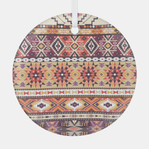Ornement En Verre Style tribal coloré, motif dynamique et transparen