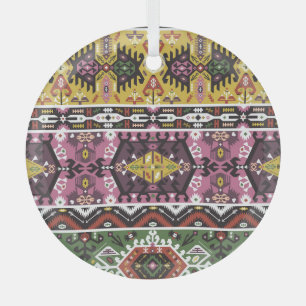 Ornement En Verre Style tribal coloré, motif sans couture.