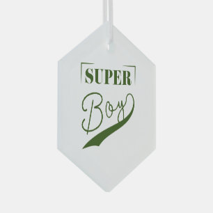 Ornement En Verre Super Boy