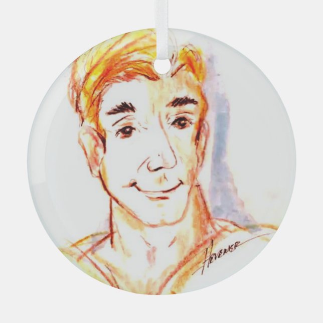 Ornement En Verre Surfer Dude (Recto)