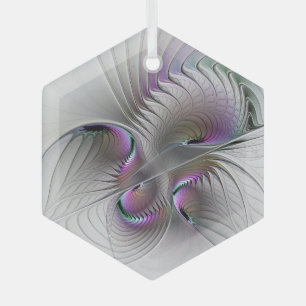 Ornement En Verre Surreal Shy Beauty Moderne Art Fractal Abstrait