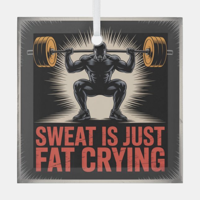Ornement En Verre Sweat Is Just Fat Crying (Recto)