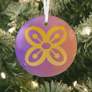 Ornement En Verre Symbole Adinkra (Abondance)