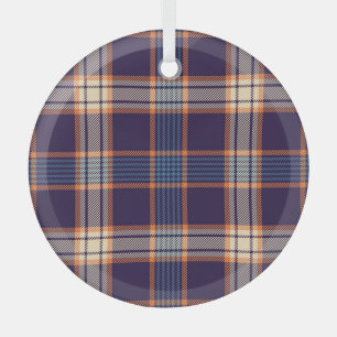 Ornement En Verre Tartan plaid, texture marine colorée.