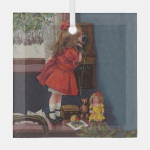 Ornement En Verre Téléphone de Noël