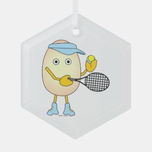 Ornement En Verre Tennis Egghead