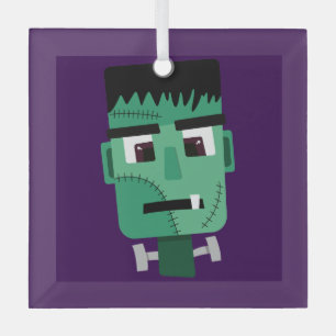 Ornement En Verre Tête de monstre de Frankenstein