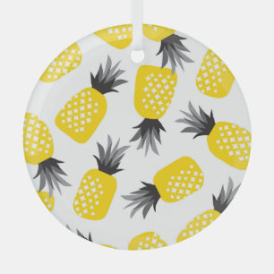 Ornement En Verre Texture ananas, Motif d'été Vintage.