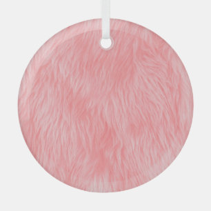 Ornement En Verre Texture de la fourrure de laine rose souple