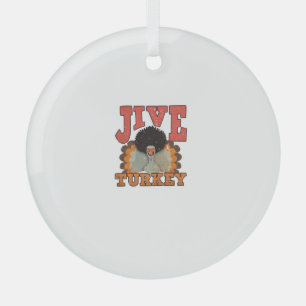 Ornement En Verre Thanksgiving & Fall Apparel, Jive Turquie - Retro