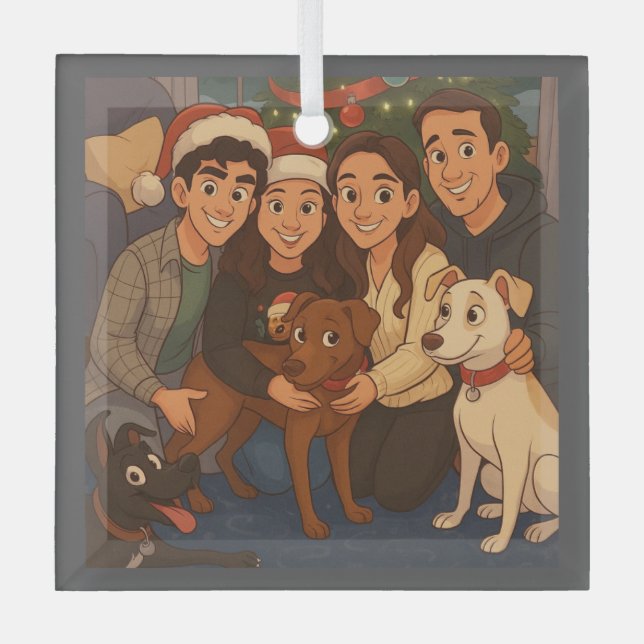 Ornement En Verre The pack at Christmas  (Recto)