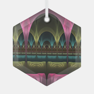 Ornement En Verre Théâtre d'Imaginaire, Art Fractal Abstrait coloré