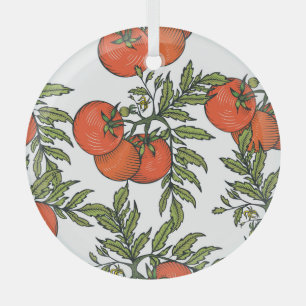 Ornement En Verre Tomate Vintage : Illustration du marché agricole.