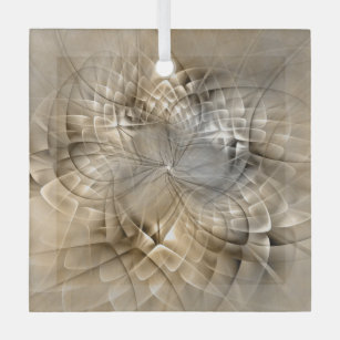 Ornement En Verre Tons Terre Abstrait Art fractal moderne Texture