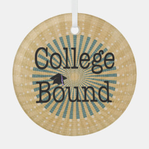 Ornement En Verre TOP College Bound Glass Orament