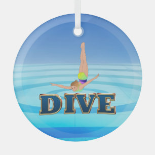 Ornement En Verre TOP Dive