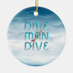 Ornement en verre TOP Dive Man Dive