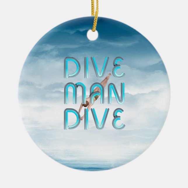 Ornement en verre TOP Dive Man Dive (Devant)