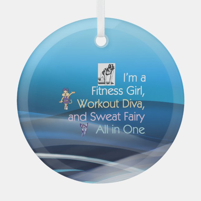Ornement En Verre TOP Fitness Triple Play Glass Ornament (Recto)