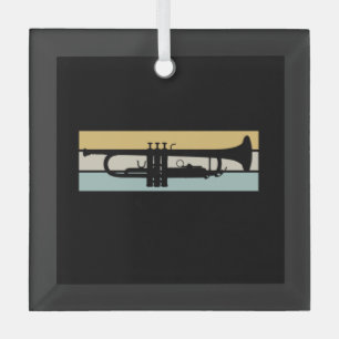 Ornement En Verre Trompette Vintage